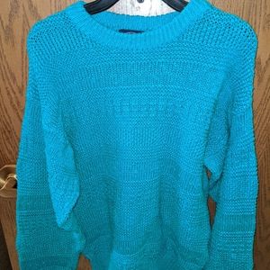 Vintage made in usa green cable knit sweater